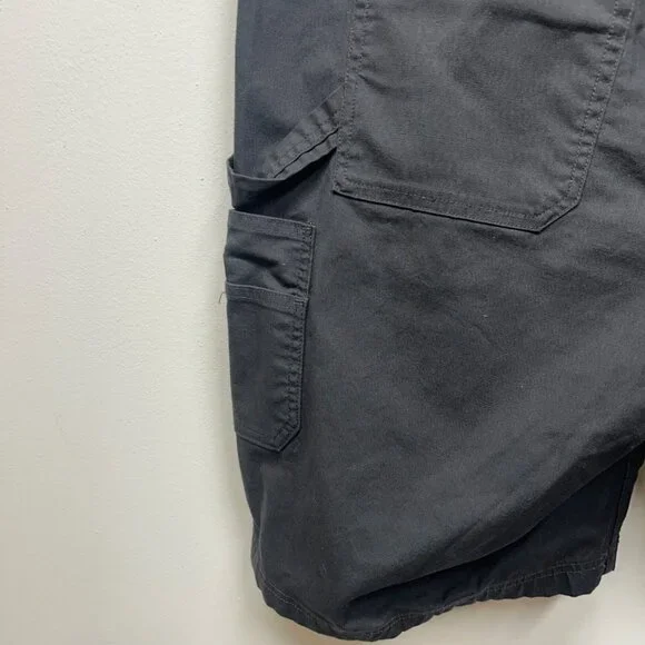 Duluth Trading Cargo Shorts 24W Gray Cotton Blend CurveSetter Waistband - Picture 7 of 9